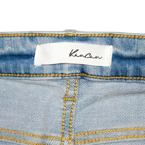 NWT Kancan High Rise Step Hem Skinny Denim Jeans Sz. 32x28 Light Stone Blue - Picture 4 of 9